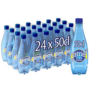 Perrier Eau minérale naturelle gazeuse Fines bulles - Lot 24 bouteilles PET 50 cl