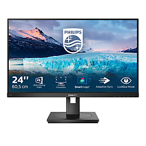 Philips S Line 242S1AE/00, 60,5 cm (23.8''), 1920 x 1080 Pixeles, Full HD, LED, 4 ms, Negro