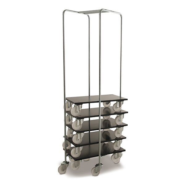 Pianale girevole con piano in compensato portata 300 kg 60 x 40 x 14 cm 4 ruote girevoli in nylon ø 10 cm - 2