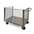 Pianale in acciaio inox a tre sponde in rete 4 ruote girevoli di cui 2 con freno di stazionamento - 4