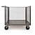 Pianale in acciaio inox a tre sponde in rete 4 ruote girevoli - 2