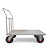 Pianale Maxi mm 1200x800 in acciaio inox con 2 ruote con freno - 5