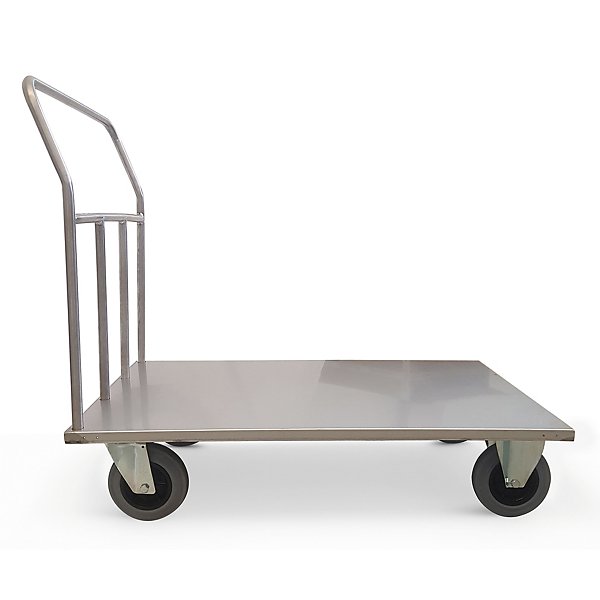 Pianale Maxi mm 1200x800 in acciaio inox con 2 ruote con freno - 7