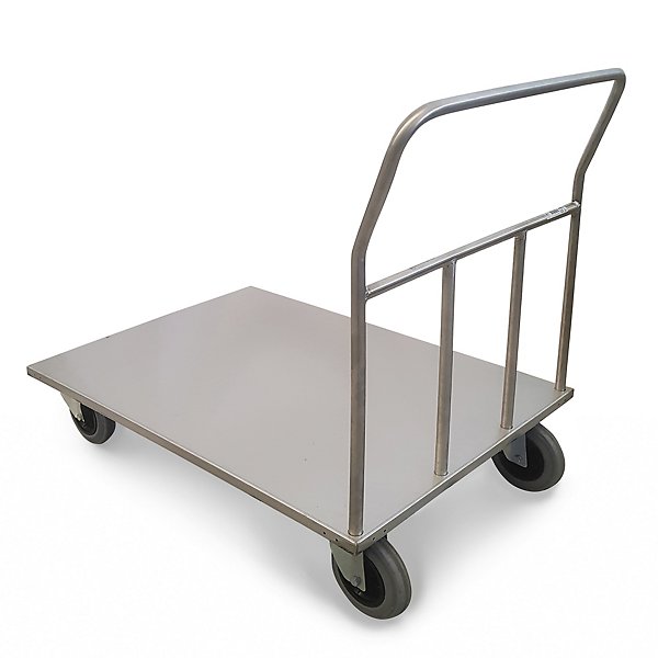 Pianale Maxi mm 1200x800 in acciaio inox con 2 ruote con freno - 4