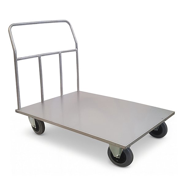 Pianale Maxi mm 1200x800 in acciaio inox con 2 ruote con freno - 8