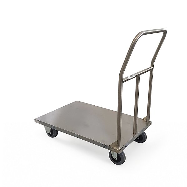 Pianale Medio mm 500x800 in acciaio inox AISI 304 con ruote girevoli - 3