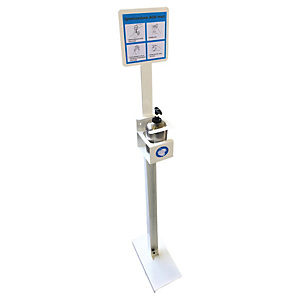 Piantana da terra porta dispenser da 500ml - max D 80mm - Metalplus Piantana da terra porta dispenser da 500ml - max D 80mm - Metalplus
