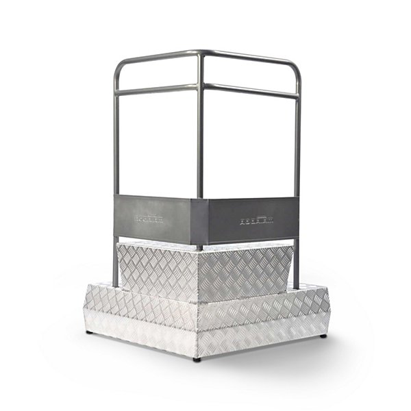 Piattaforma in alluminio 2 gradini  79 x 79 x 137 cm capacità 220 kg - 3