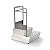 Piattaforma in alluminio 2 gradini  79 x 79 x 137 cm capacità 220 kg - 1