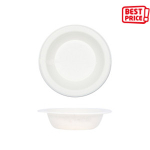 Piatto fondo monouso in polpa di cellulosa, Capacità 480 ml, Ø 17,8 cm, 12 g, Bianco (confezione 1.000 pezzi) Piatto fondo monouso in polpa di cellulosa, Capacità 480 ml, Ø 17,8 cm, 12 g, Bianco (confezione 1.000 pezzi)