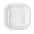 Piatto fondo quadrato monouso in alluminio, Termosaldabile, 18 x 18 x 3,4 cm, Bianco (confezione 1500 pezzi) - 1