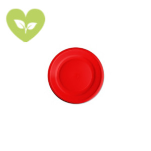 Piatto piano monouso, Mater-Bi, Biodegradabile e Compostabile, Ø 22 cm, Rosso (confezione 15 pezzi)