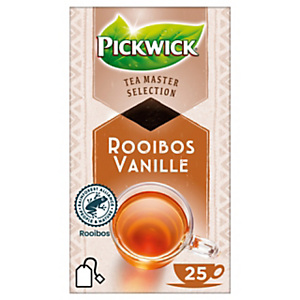 Pickwick Té de Rooibos Aromatizado con Vainilla, Caja de 25 Bolsitas