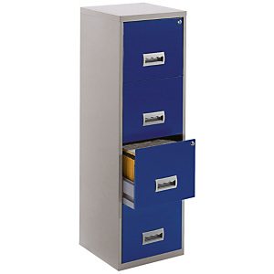 PIERRE HENRY Archivador 4 cajones azul/gris Access PIERRE HENRY Archivador 4 cajones azul/gris Access