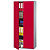 PIERRE HENRY Armario de puertas batientes Starting 180 (alt) aluminio/rojo - 1