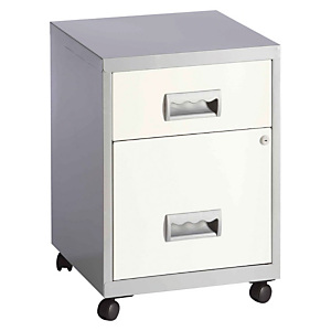 PIERRE HENRY Cajonera 2 cajones aluminio/blanco Access PIERRE HENRY Cajonera 2 cajones aluminio/blanco Access