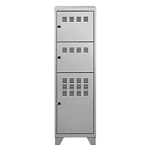 PIERRE HENRY Casillero metálico, altura 134 cm, 3 puertas, aluminio PIERRE HENRY Casillero metálico, altura 134 cm, 3 puertas, aluminio