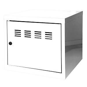 PIERRE HENRY casillero metálico  cubo, 1 puerta, altura 45,5 cm, blanco
