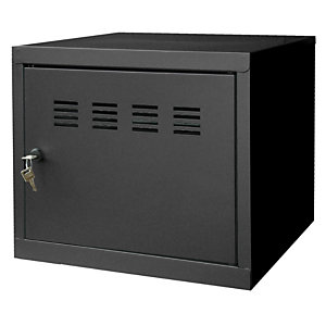 PIERRE HENRY casillero metálico cubo, 1 puerta, altura 45,5 cm, negro