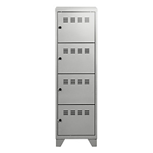 PIERRE HENRY Casillero metálico, altura 134 cm, 4 puertas, aluminio PIERRE HENRY Casillero metálico, altura 134 cm, 4 puertas, aluminio