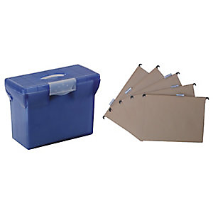 PIERREHENR Pierre Henry Valisette pour dossiers suspendus en polypro translucide - Bleu PIERREHENR Pierre Henry Valisette pour dossiers suspendus en polypro translucide - Bleu