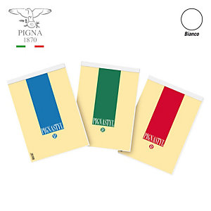 PIGNA Block Notes Pignastyl A4, 70 fogli bianchi, Carta da 80 g/m², Colori assortiti (confezione 10 pezzi)