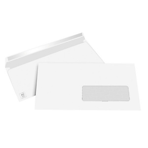 PIGNA Busta commerciale, Con finestra, Autoadesiva, 110 x 230 mm, Bianco (confezione 50 pezzi) PIGNA Busta commerciale, Con finestra, Autoadesiva, 110 x 230 mm, Bianco (confezione 50 pezzi)