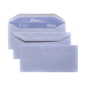 PIGNA Busta commerciale Silver Matic , Patella gommata, Senza finestra, 11 x 23 cm, Bianco (confezione 500 pezzi) PIGNA Busta commerciale Silver Matic , Patella gommata, Senza finestra, 11 x 23 cm, Bianco (confezione 500 pezzi)