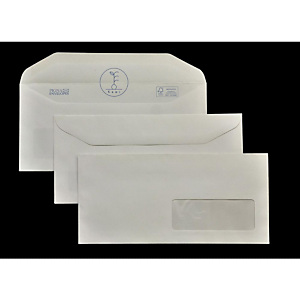 PIGNA Buste in carta riciclata Kami, Con finestra, Patella gommata, 11 x 23 cm (confezione 500 pezzi) PIGNA Buste in carta riciclata Kami, Con finestra, Patella gommata, 11 x 23 cm (confezione 500 pezzi)