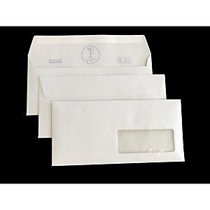 PIGNA Buste in carta riciclata Kami, Con finestra, Strip adesivo, 11 x 23 cm (confezione 500 pezzi) PIGNA Buste in carta riciclata Kami, Con finestra, Strip adesivo, 11 x 23 cm (confezione 500 pezzi)