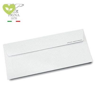 PIGNA ENVELOPES Busta commerciale, Autoadesiva, Carta, 110 x 230 mm, Bianco (confezione 500 pezzi)