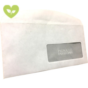 PIGNA ENVELOPES Flymatic Buste commerciali, Con 1 finestra, Gommata, 115 x 230 mm, Bianco (confezione 1.000 pezzi) PIGNA ENVELOPES Flymatic Buste commerciali, Con 1 finestra, Gommata, 115 x 230 mm, Bianco (confezione 1.000 pezzi)