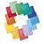 PIGNA Maxi Quaderno Monocromo A4, 42 fogli a quadretti 5 mm, Colori assortiti  (confezione 10 pezzi) - 1