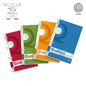 PIGNA Quaderni collati "Quablock" - Quadretto 5 mm (confezione 5 pezzi) PIGNA Quaderni collati "Quablock" - Quadretto 5 mm (confezione 5 pezzi)