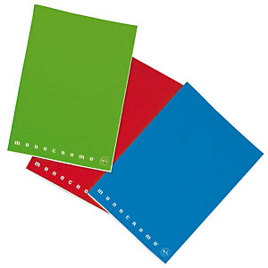 PIGNA Quaderno a righe Monocromo, A5, Copertina in carta plastificata lucida da 240 g/m², Colori Assortiti (confezione 10 pezzi)