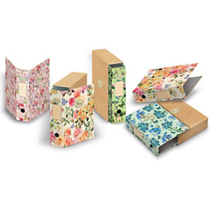 PIGNA Registratore archivio Nature Flowers, Formato Protocollo, Dorso 8 cm, Cartone riciclato, Fantasie assortite PIGNA Registratore archivio Nature Flowers, Formato Protocollo, Dorso 8 cm, Cartone riciclato, Fantasie assortite
