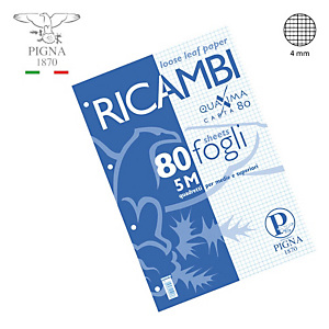 PIGNA Ricambi - F.to A4 - Quadretto 4 mm PIGNA Ricambi - F.to A4 - Quadretto 4 mm