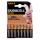 Piles Duracell Plus AAA / LR03, lot de 8 piles Piles Duracell Plus AAA / LR03, lot de 8 piles