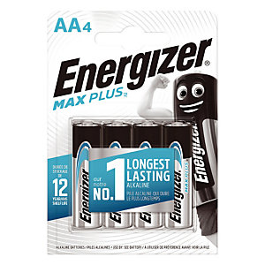 Piles Energizer Max Plus AA, lot de 4 piles