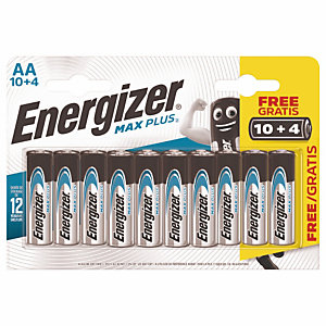 Piles Energizer Max Plus AA, pack de 14 piles