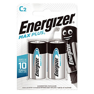 Piles Energizer Max Plus C, lot de 2 piles