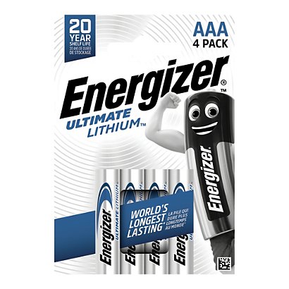 Piles Lithium Energizer Ultimate LR03 AAA, lot de 4 - 1