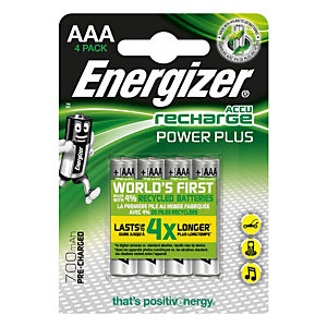 Piles rechargeables Energizer Extrême 700mAh LR03 AAA, lot de 4
