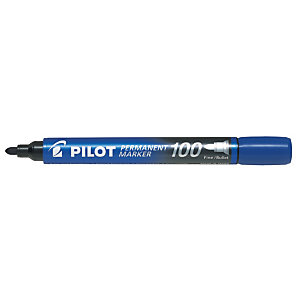 Pilot 100 Marqueur permanent pointe ogive 1 mm bleu