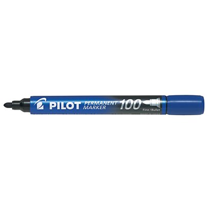 Pilot 100 Marqueur permanent pointe ogive 1 mm bleu - 1