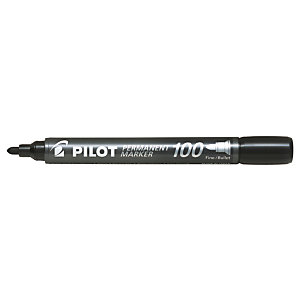 Pilot 100 Marqueur permanent pointe ogive 1 mm noir