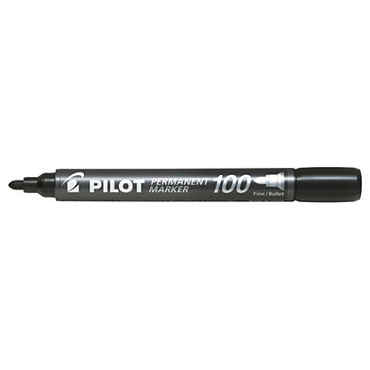 Pilot 100 Marqueur permanent pointe ogive 1 mm noir - 1