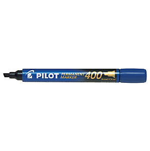 Pilot 400 Marqueur permanent pointe biseautée 4 mm bleu