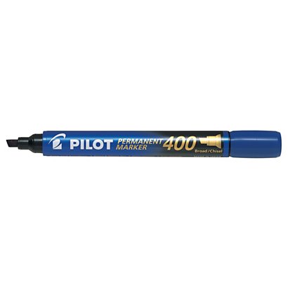 Pilot 400 Marqueur permanent pointe biseautée 4 mm bleu - 1