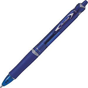 Pilot Begreen Acroball Bolígrafo retráctil de punta de bola, punta mediana, cuerpo azul con grip, tinta azul Pilot Begreen Acroball Bolígrafo retráctil de punta de bola, punta mediana, cuerpo azul con grip, tinta azul